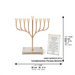 Metal Menorah with Crystal base 42cm