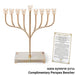 Metal Menorah with Crystal base 42cm