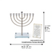 Metal Menorah with Crystal base 42cm