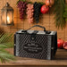 Faux Leather Etrog Box 11x19x13 cm- with Silver Diamond Shape Print