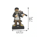 Black Polymer Hassidic Figurine Stands on Stage - Fiddler - 48 cm