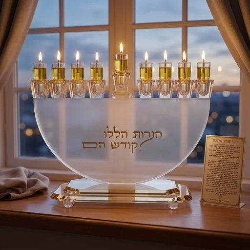 Crystal Elegant Menorah 29x30 cm