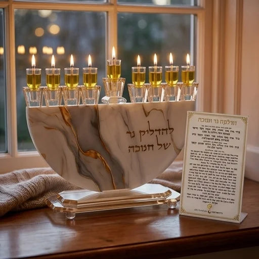 Crystal Elegant Menorah 29x30 cm