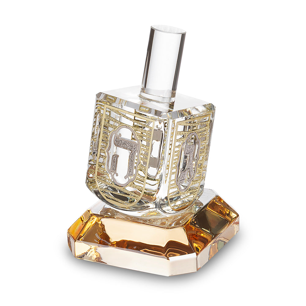 Crystal Dreidel 11 cm With Metal Plaque- N.g.h.poh