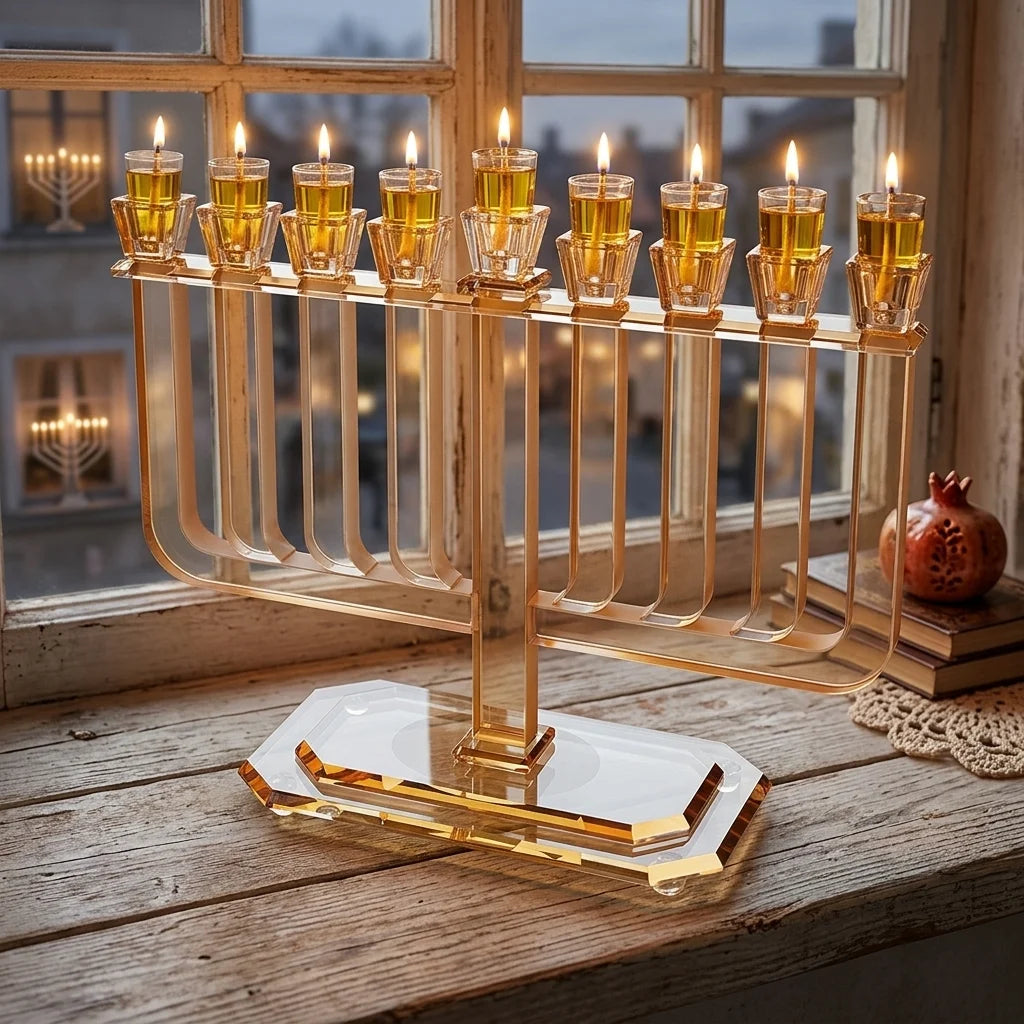 Crystal Elegant Menorah 32x35 cm
