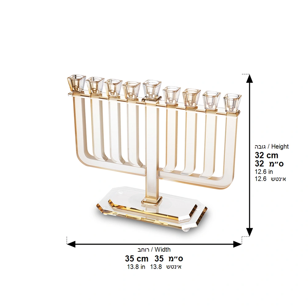 Crystal Elegant Menorah 32x35 cm