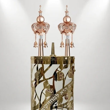 Pair of Rimonim for Torah 25 cm gold