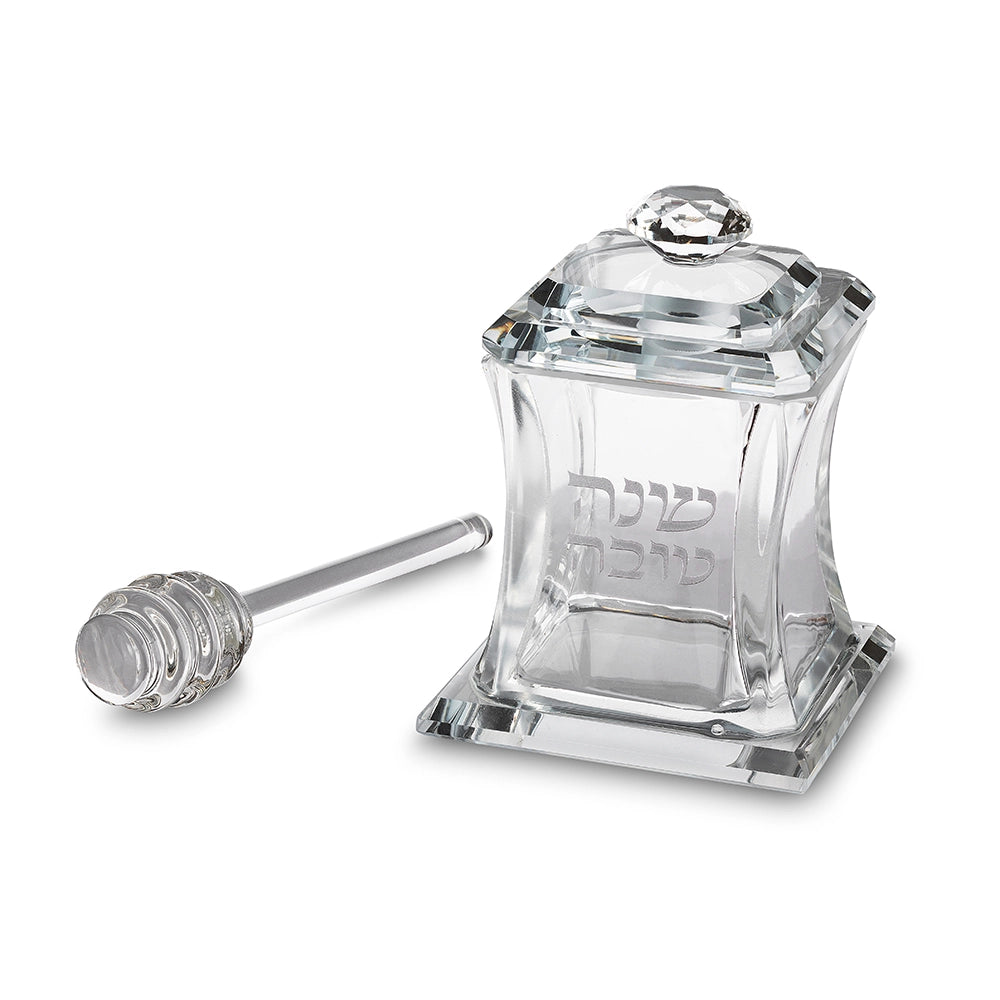 Elegant Crystal Honey Dish 11 cm