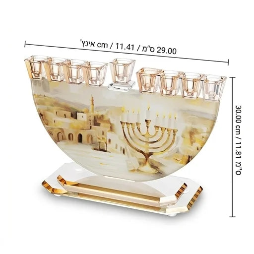 Crystal Elegant Menorah 29x30 cm