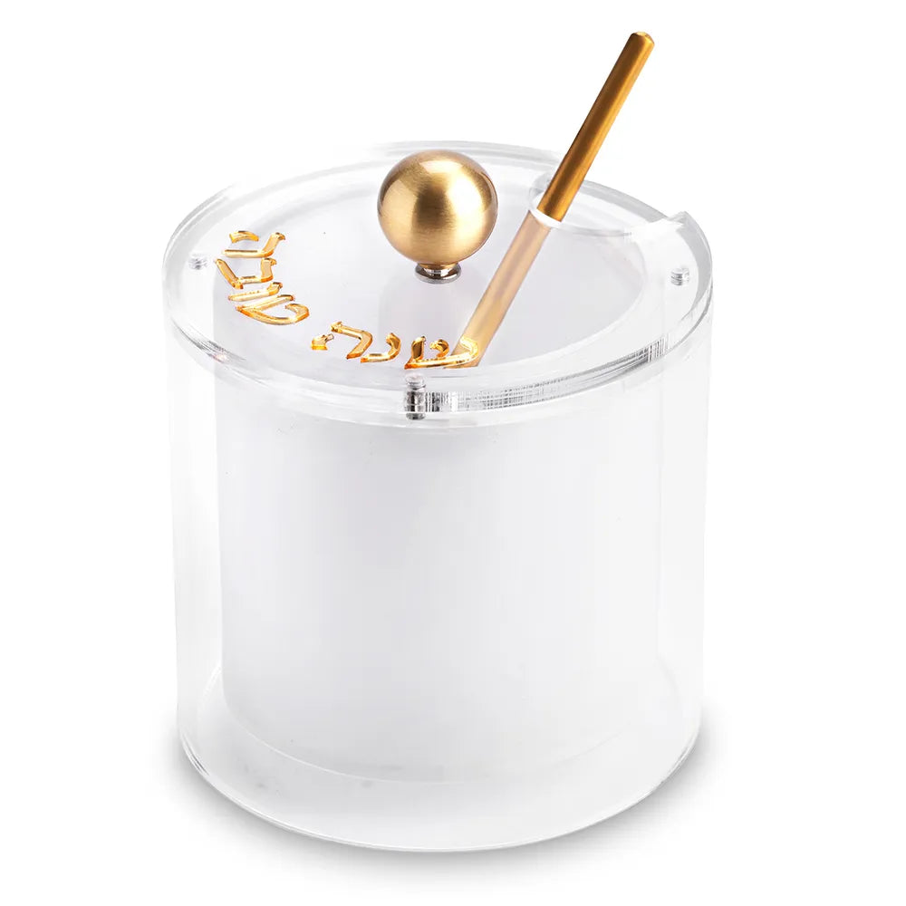 Lucite Honey Dish 9.5 cm- Gold Color