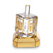 Acrylic Dreidel with base "N.g.h.sham" 6 cm Gold Color