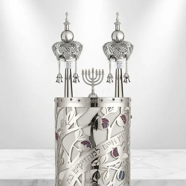 Pair of Rimonim for Torah 25 cm silver