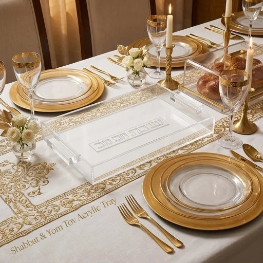 Elegant Acrilic Tray 32x17 cm- Silver