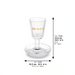 Crystal Kiddush Cup 14.5 cm with stem - Silver text