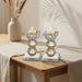 Pair of Crystal Elegant Candlesticks 10.5 cm