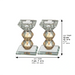 Pair of Crystal Elegant Candlesticks 10.5 cm