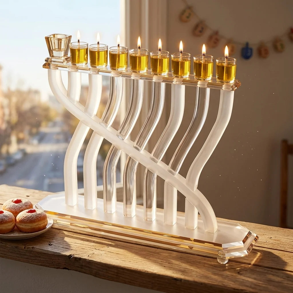 Crystal Elegant Menorah 29x36 cm