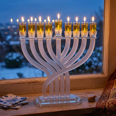 Crystal Elegant Hanukkiah 31x35 cm