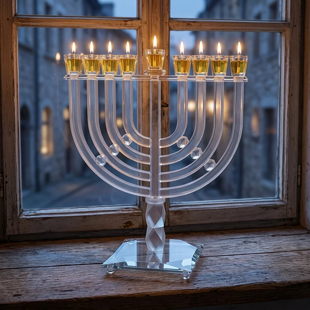 Crystal Elegant Menorah 32x42 cm