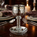 Crystal Kiddush Cup 16 cm with Stones Contain Contain 130ml // 4.3oz - Silver