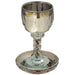 Crystal Kiddush Cup 16 cm with Stones Contain Contain 130ml // 4.3oz - Silver