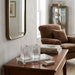 Set of Crystal Elegant Candlesticks and tray 23x13 cm
