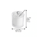Lucite Honey Dish 9.5 cm- Silver Color