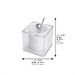Lucite Square Honey Dish 9.5 cm- Silver Color