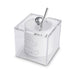 Lucite Square Honey Dish 9.5 cm- Silver Color