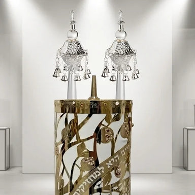 Pair of Rimonim for H'aftara 26 cm- Silver Plated