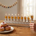 Flip Top Metal Menorah 10*28 cm - Silver Finish