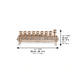 Flip Top Metal Menorah 10*28 cm - Rose Gold