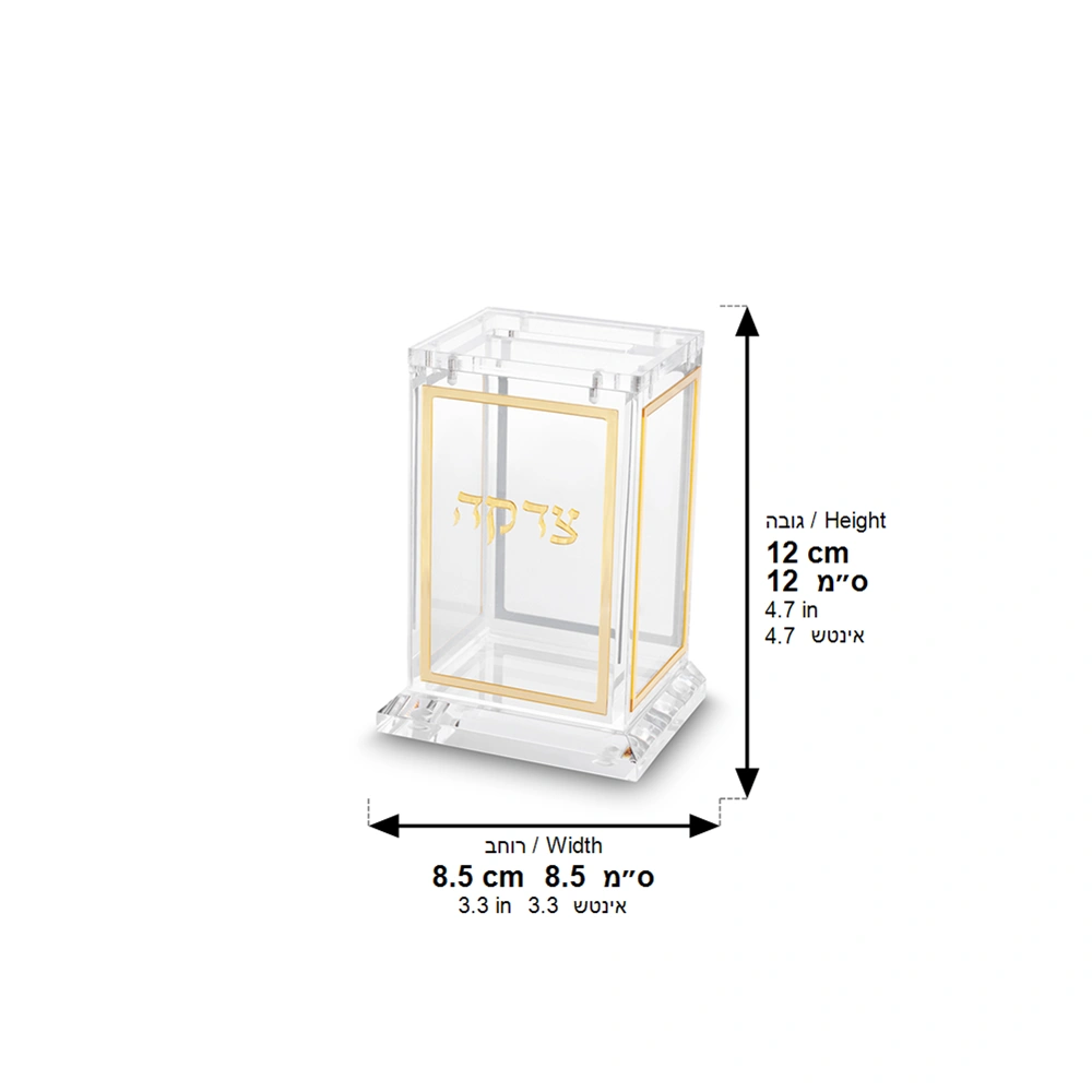 Lucite Tzedakah Box 11.5cm