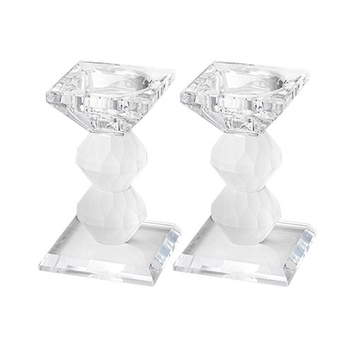 Pair of Crystal Elegant Candlesticks