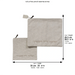 Leatherette Tallit - Tefillin Set 36*29 cm - Light Gray, with Embroidery