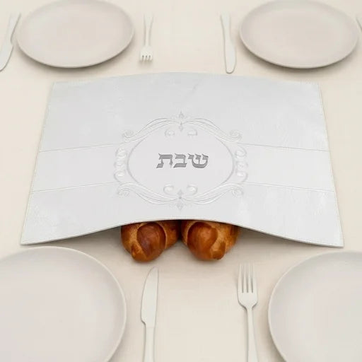 Leatherette Challah Cover 55*45cm - White