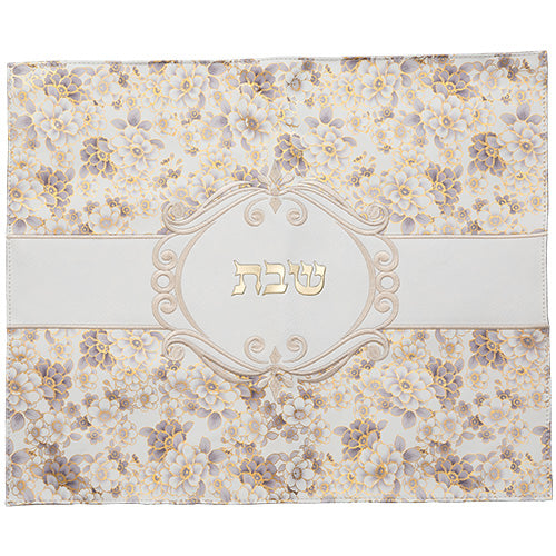 Leatherette Challah Cover 55*45cm - White, Gray