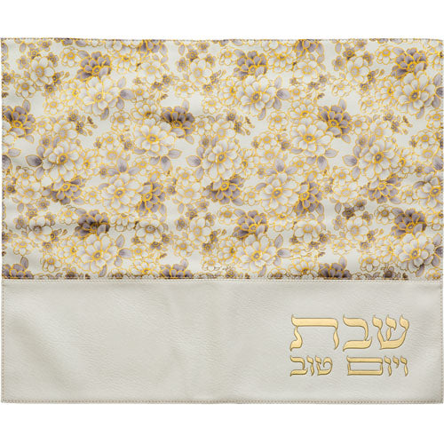 Leatherette Challah Cover 55*45cm - White, Gray