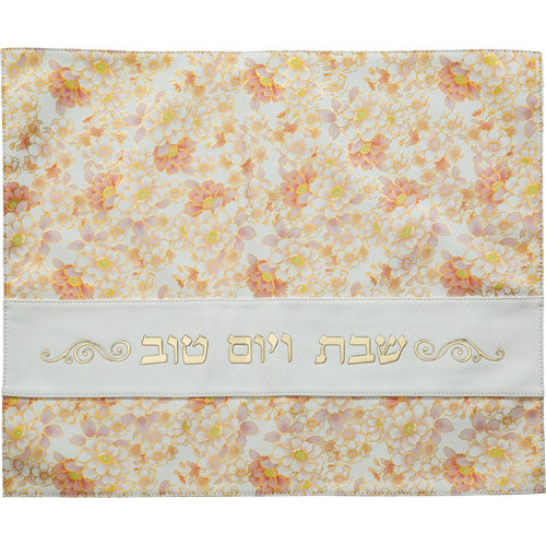 Leatherette Challah Cover 55*45cm - White, Pink