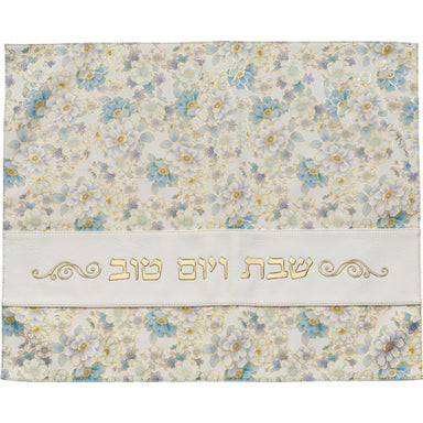 Leatherette Challah Cover 55*45cm - White, Blue