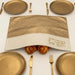 Leatherette Challah Cover 55*45cm - Gold, White