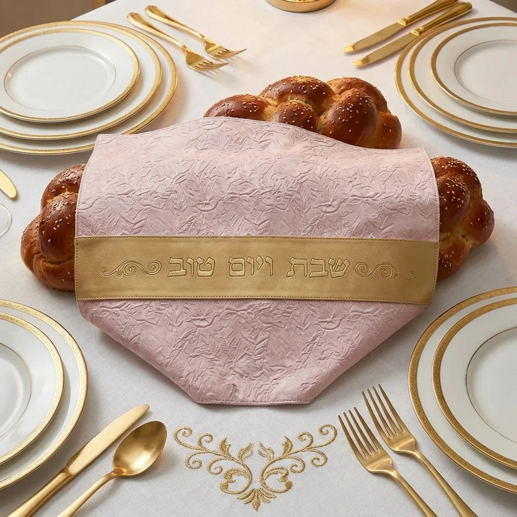 Leatherette Challah Cover 55*45cm - Pink