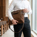 Leatherette Fabric Talit & Tefilin Set 38*31 cm - Brown, with Embroidery