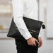 Leatherette Talit & Tefilin Set 38*31 cm - Black with Embossed Letters - Gold
