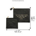 Leatherette Talit & Tefilin Set 38*31 cm - Black with Embossed Letters - Gold