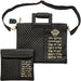 Leatherette Talit & Tefilin Set 38*31 cm - Black with Embossed Letters
