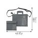 Leather Like Talit - Tefilin Set 36*29 cm with Bold Embroidery - Silver