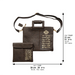 Leatherette Talit & Tefilin Set 38*31 cm - Dark Brown with Embossed Letters