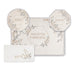 Leatherette Passover 4 pcs Set: Matzah, Afikoman, Cover - White, with Embroidery, with Stones
