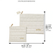 Leatherette Tallit - Tefillin Set 36*29 cm - Gold, White